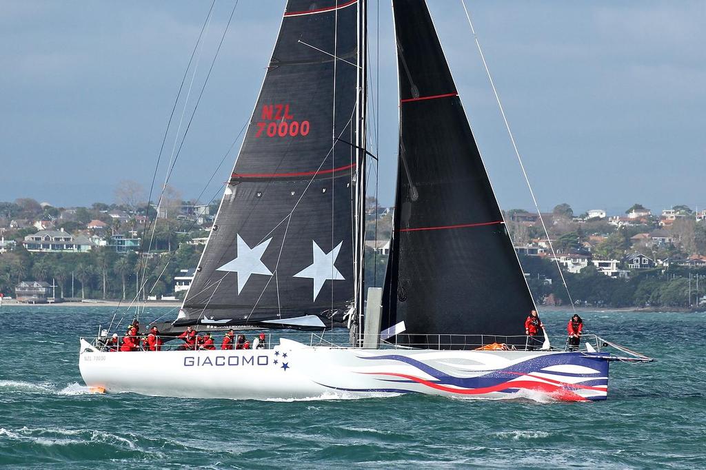 Giacomo heads back up the Waitemata after a training sail.  © Richard Gladwell www.photosport.co.nz